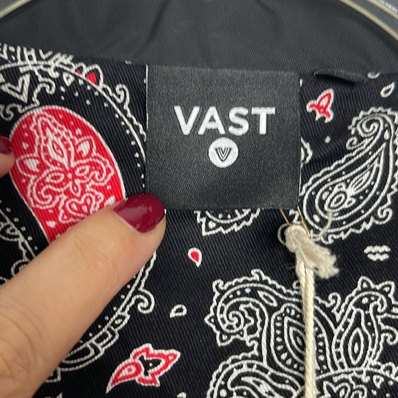 Vast Life Global Black Waterproof Snap Closure Coaches Jacket Men's Large New - Picture 3 of 9